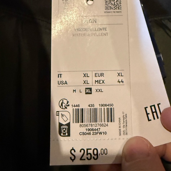 Piombo Men’s XL Dark Olive Green Parka with Hood and Removable Faux Fur - Picture 7 of 7